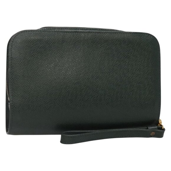 LOUIS VUITTON Taiga Baikal Clutch Bag Ardoise M30182 LV Auth 130713 - Picture 1 of 16